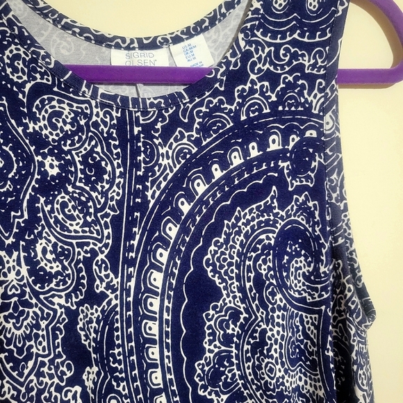 Sigrid Olsen | Dresses | Sigrid Olsen Navy Blue Shift Dress Size M |  Poshmark